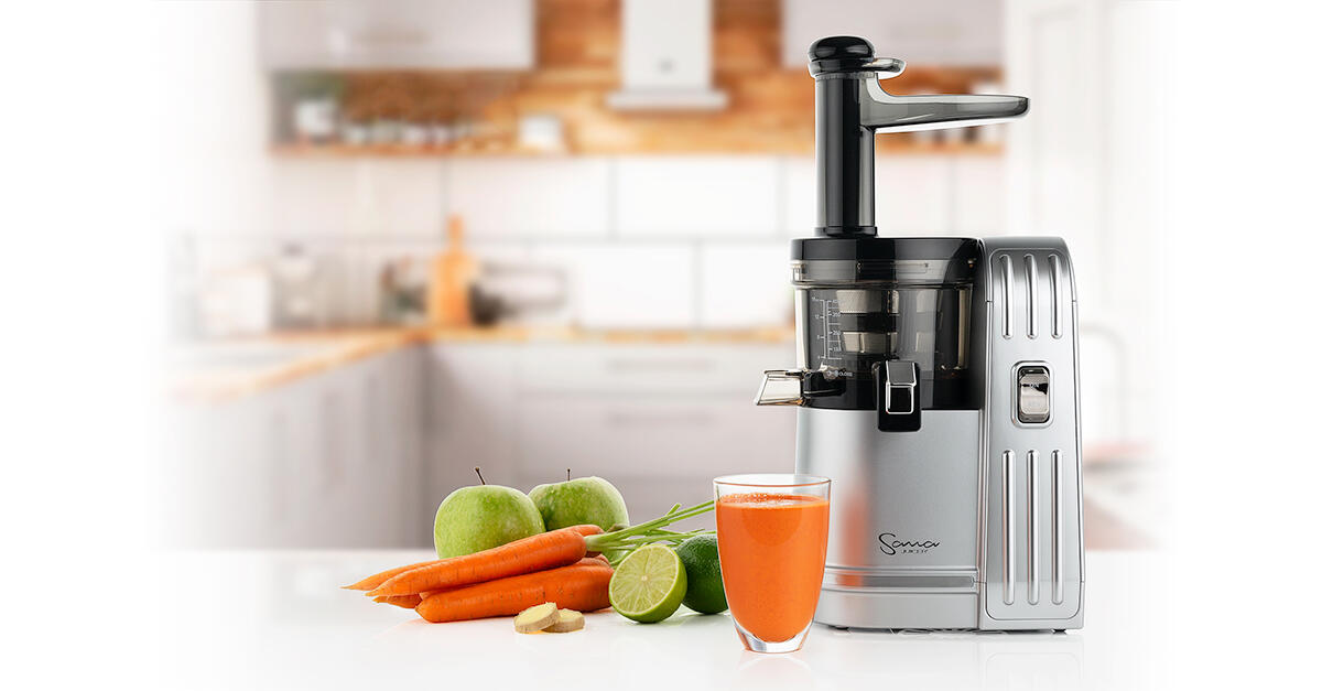 The Sana 828 vertical juicer made the best carrot juice we've ever